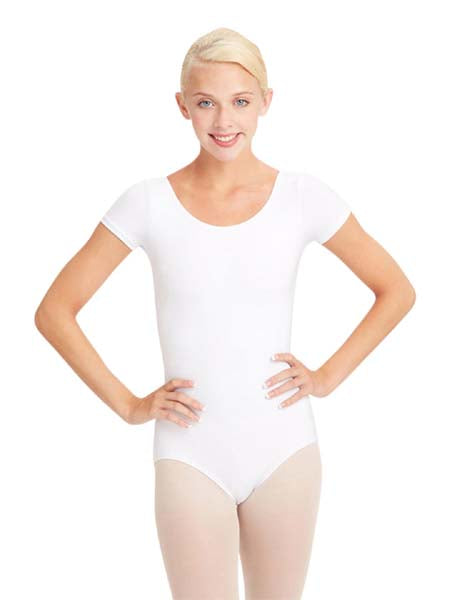 TB133 Short Sleeve Leotard White